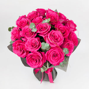 Букет от цикламени рози No. 014 - Букет от цикламени рози от свежи цветя, доставка в София, снимка 2