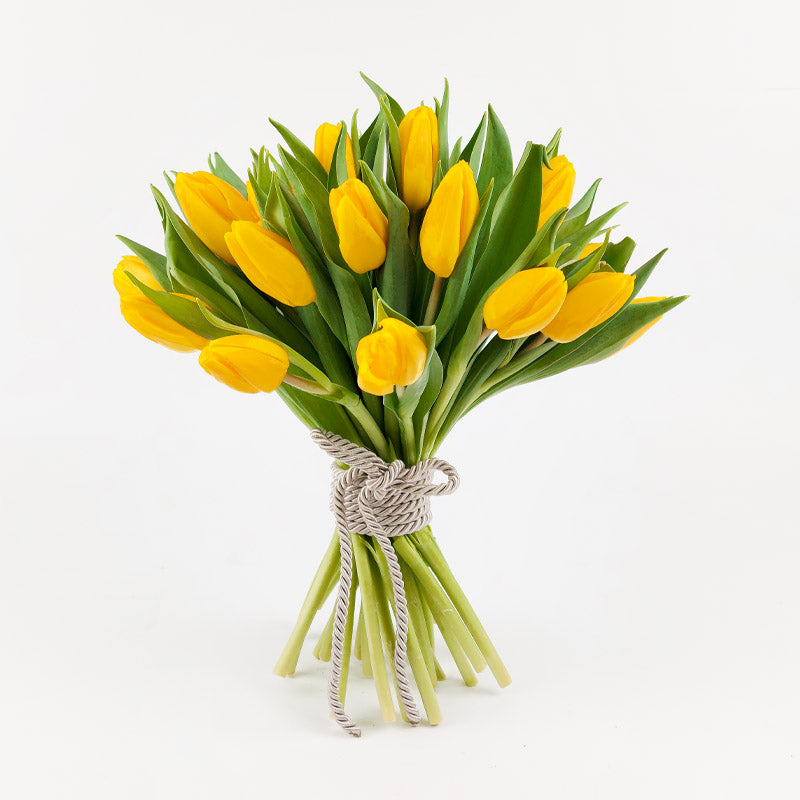 Жълти лалета No. 078 - Красив букет цветя: Жълти лалета, доставка в София