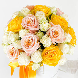 Кутия Мадлен No. 168 - Очарователна кутия с цветни рози, доставка в София, снимка 2