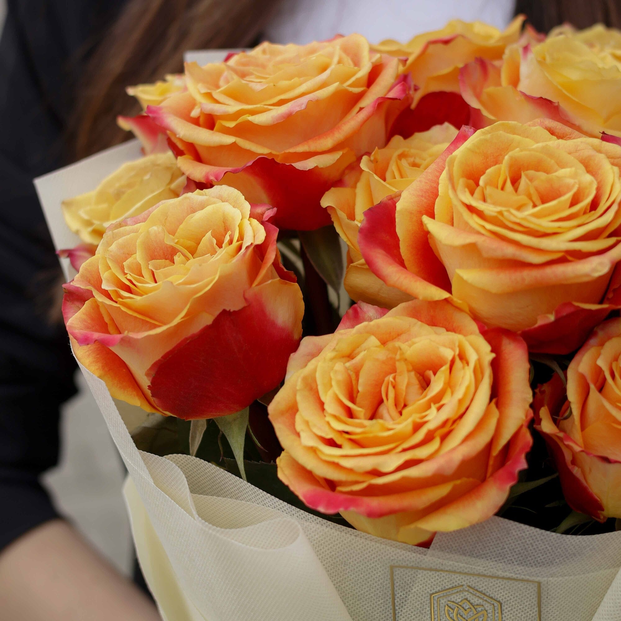 Букет от оранжеви рози Силантой Nо. 300 - Позволете си да бъдете пленени от нашия букет “Силантой”, доставка в София