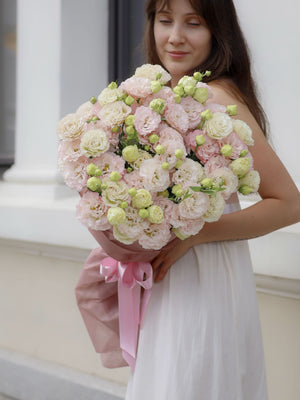 Букет от розови еустоми No. 318 - Букет от розови еустоми от свежи цветя, доставка в София, снимка 2