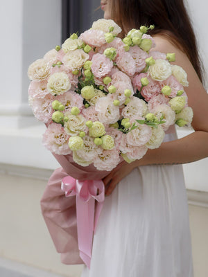 Букет от розови еустоми No. 318 - Букет от розови еустоми от свежи цветя, доставка в София, снимка 3