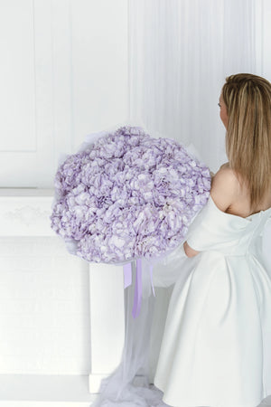 Букет с лилави хортензии Vilena Cream от GEBOV Flowers, снимка 1