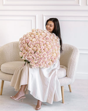 Букет от 101–201 рози Pink Mondial Classic No. 471 от GEBOV Flowers