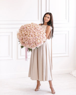 Букет от 101–201 рози Pink Mondial Classic No. 471 от GEBOV Flowers — снимка 3