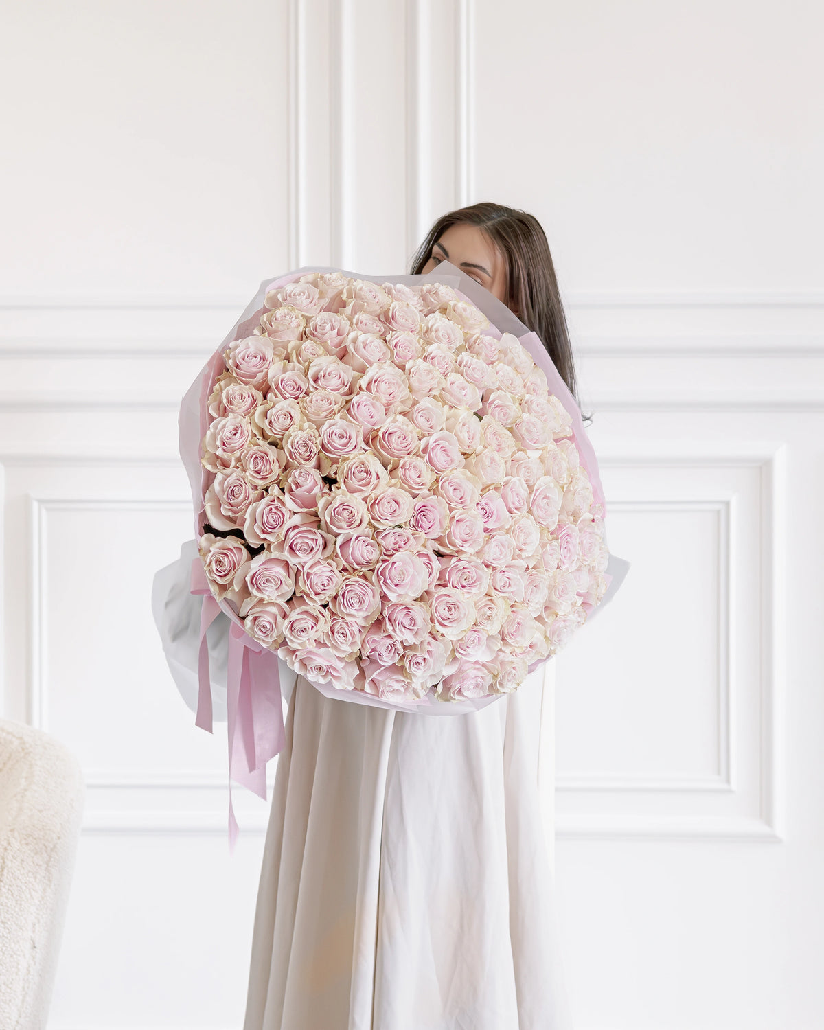 Букет от 101–501 рози Pink Mondial Deluxe No. 479 от GEBOV Flowers — снимка 3