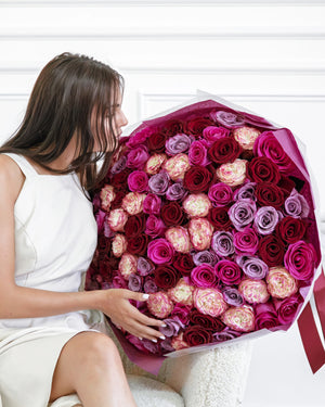 Букет от 101–501 рози Velvet Deluxe No. 484 от GEBOV Flowers — снимка 5