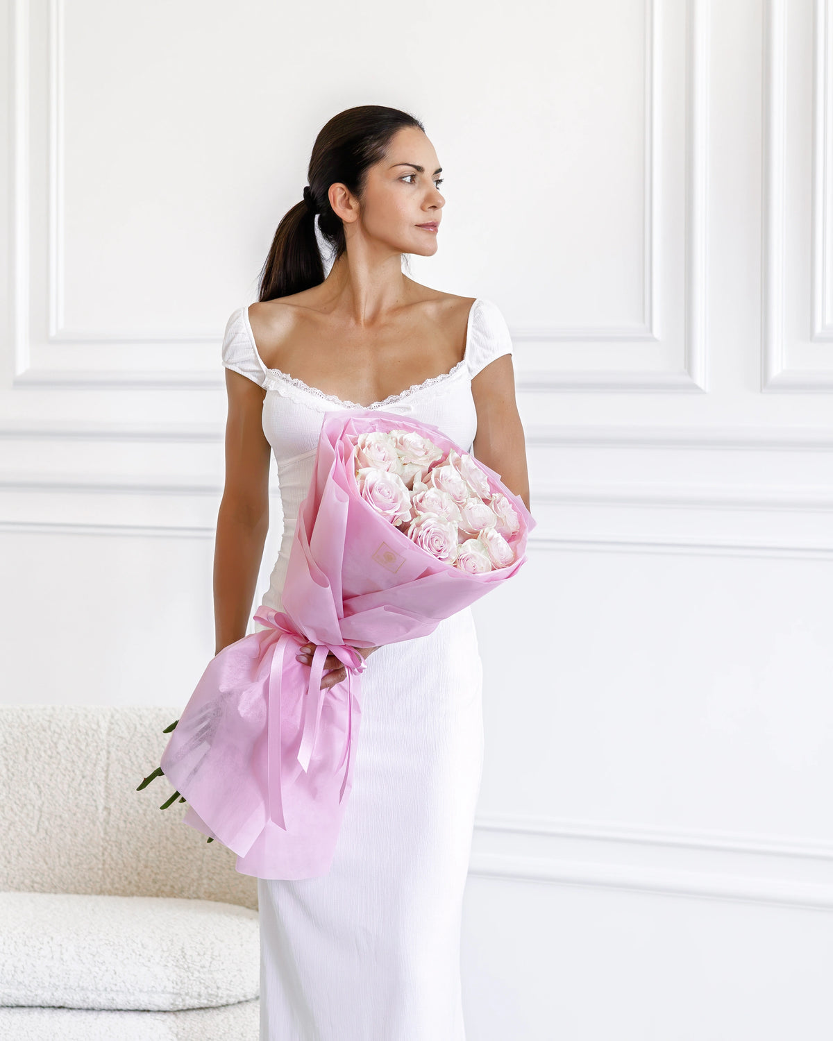 Букет Pink Mondial Signature No. 495 от GEBOV Flowers