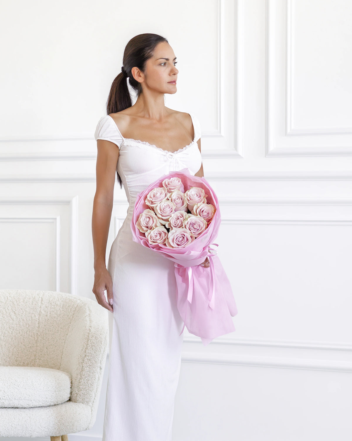 Букет Pink Mondial Signature No. 495 от GEBOV Flowers — снимка 2