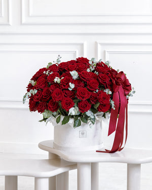 Кутия със 101–201 рози Explorer Deluxe No. 549 от GEBOV Flowers — снимка 8
