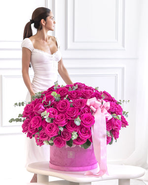 Кутия със 101–201 рози Pink Floyd Deluxe No. 550 от GEBOV Flowers — снимка 2