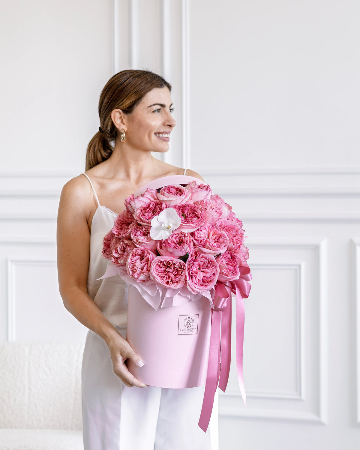 Кутия Pink X-pression Signature No. 570 от GEBOV Flowers — снимка 2