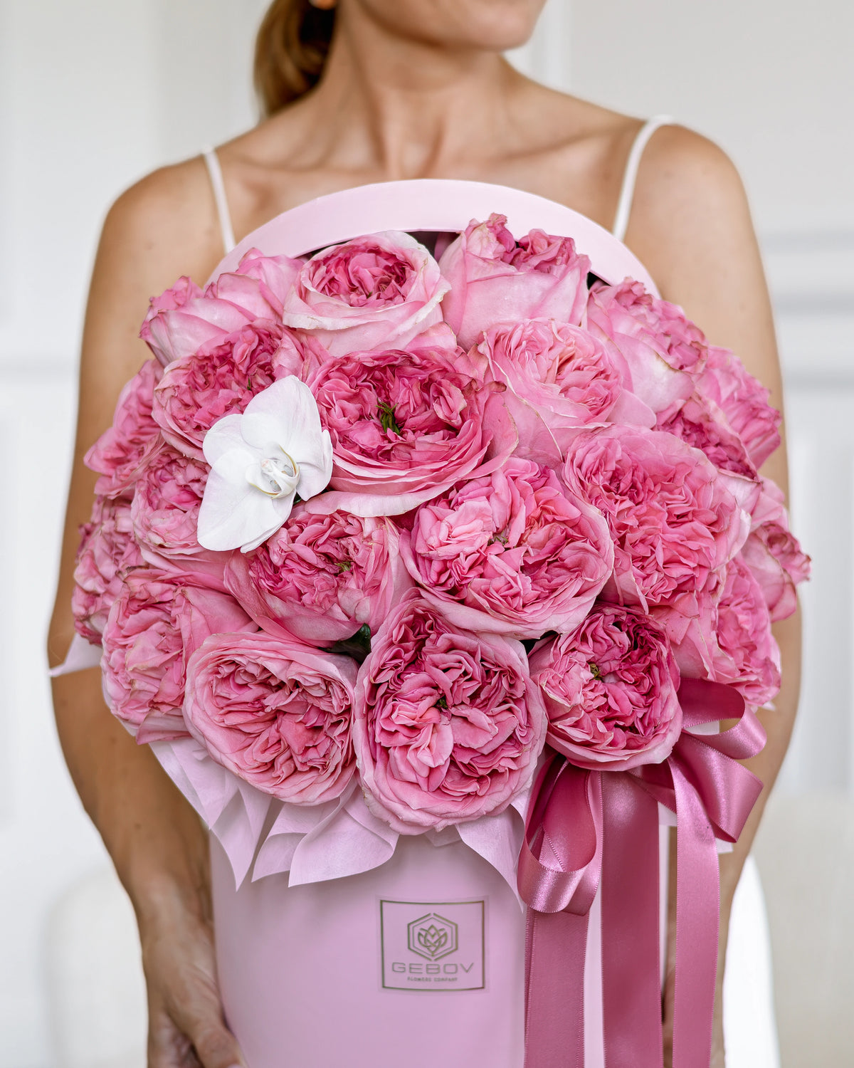 Кутия Pink X-pression Signature No. 570 от GEBOV Flowers — снимка 4
