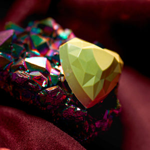 La Fève Two Hearts in One Rhythm — green chocolate heart